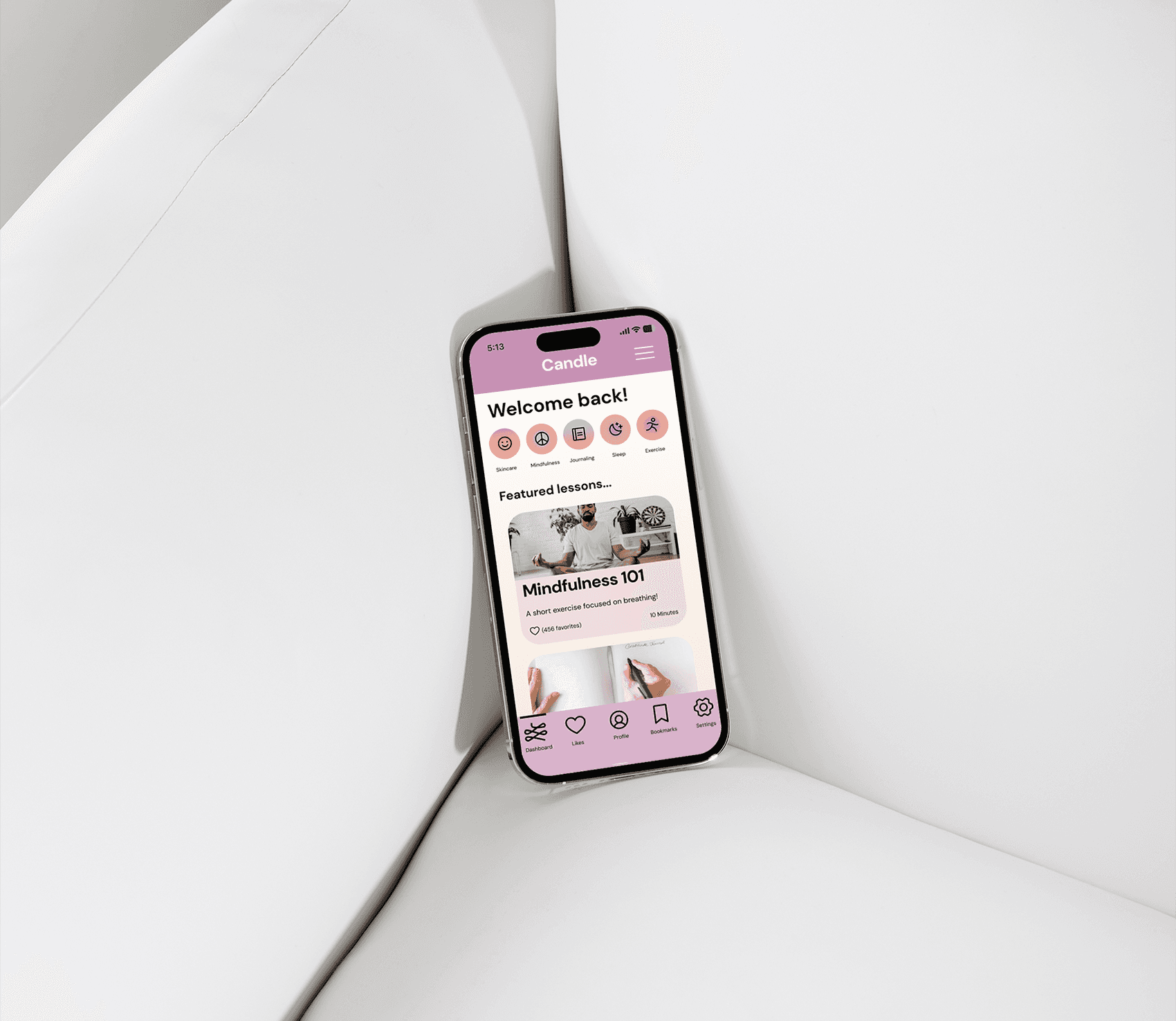 Candle app hero screens